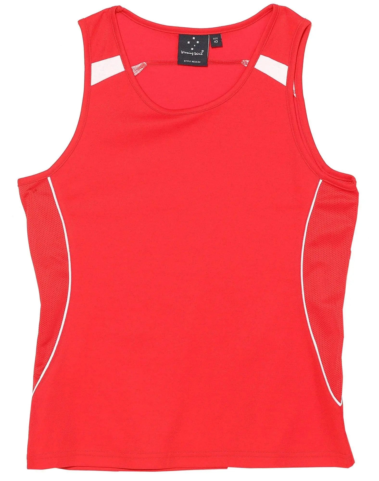 Legend Singlet Ladies Sl54 Casual Wear Winning Spirit Red/White 8